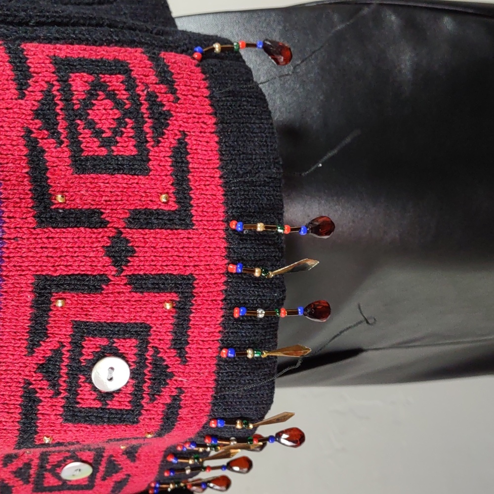 Vintage Carole Little Sport Petite Embellished Sweater Vest - Picture 5 of 6